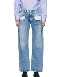 Maison Margiela Blue Straight Jeans Blue