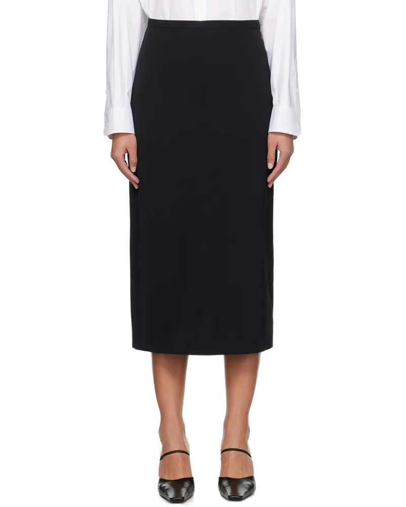 The Row Black Matias Midi Skirt Black