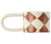 Brown & White Check Loop Mug