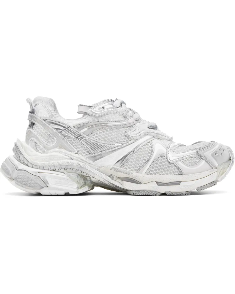 Balenciaga Off-White & Gray Runner 2.0 Sneakers 9110