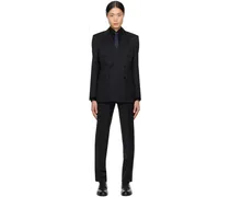 Black Peaked Lapel Suit