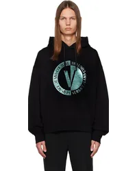 Versace Jeans Black V-Emblem Hoodie Eblack