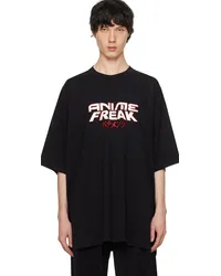 VETEMENTS Black 'Anime Freak' T-Shirt Black