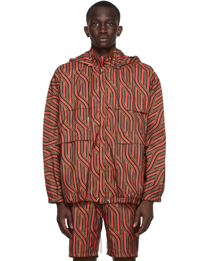 AHLUWALIA Multicolor Printed Raincoat Red