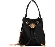 Black 'La Medusa' Satin Mini Bucket Bag