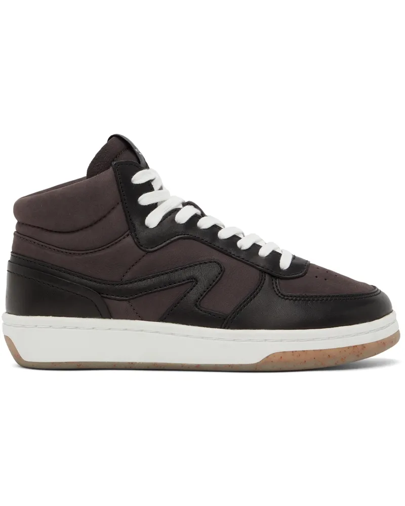 Rag & Bone Black Retro Court Mid Sneakers Softblknb