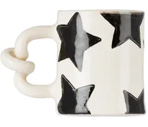 White & Black Stars Wiggle Mug