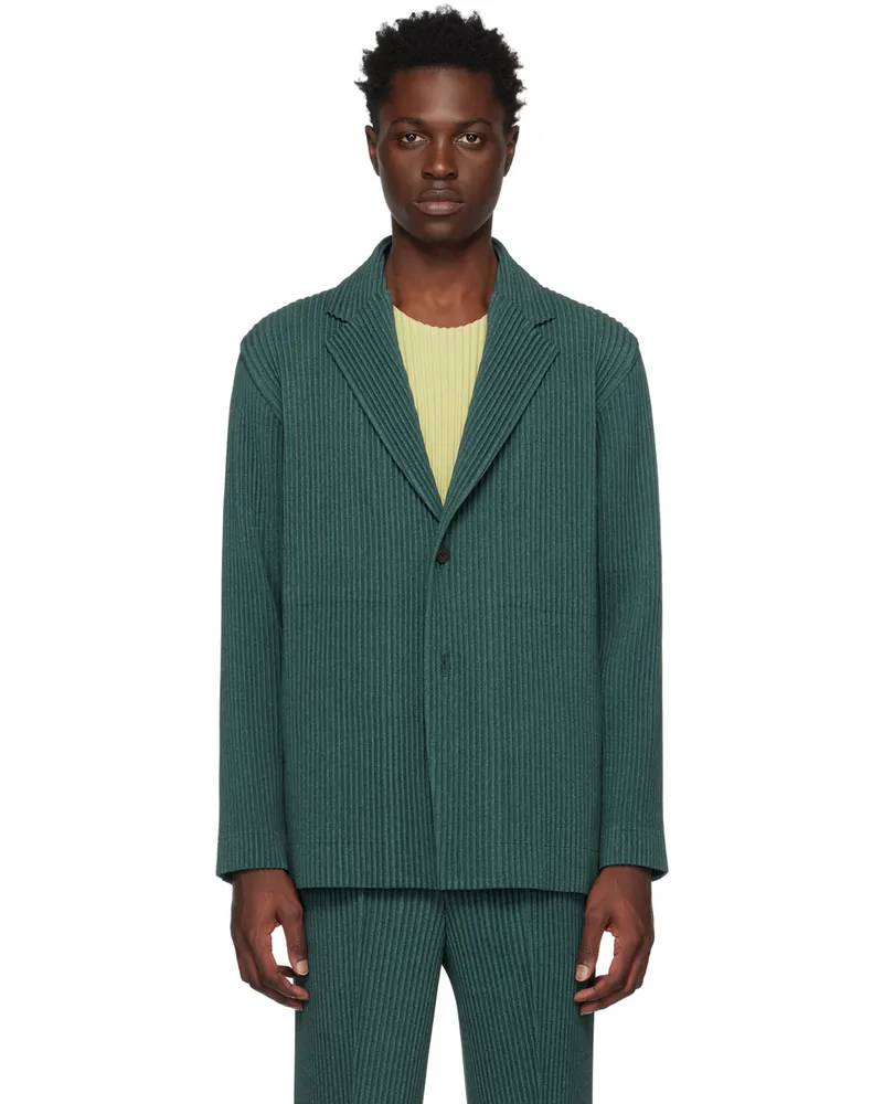 Issey Miyake Green Wool Like Light Blazer 62-green