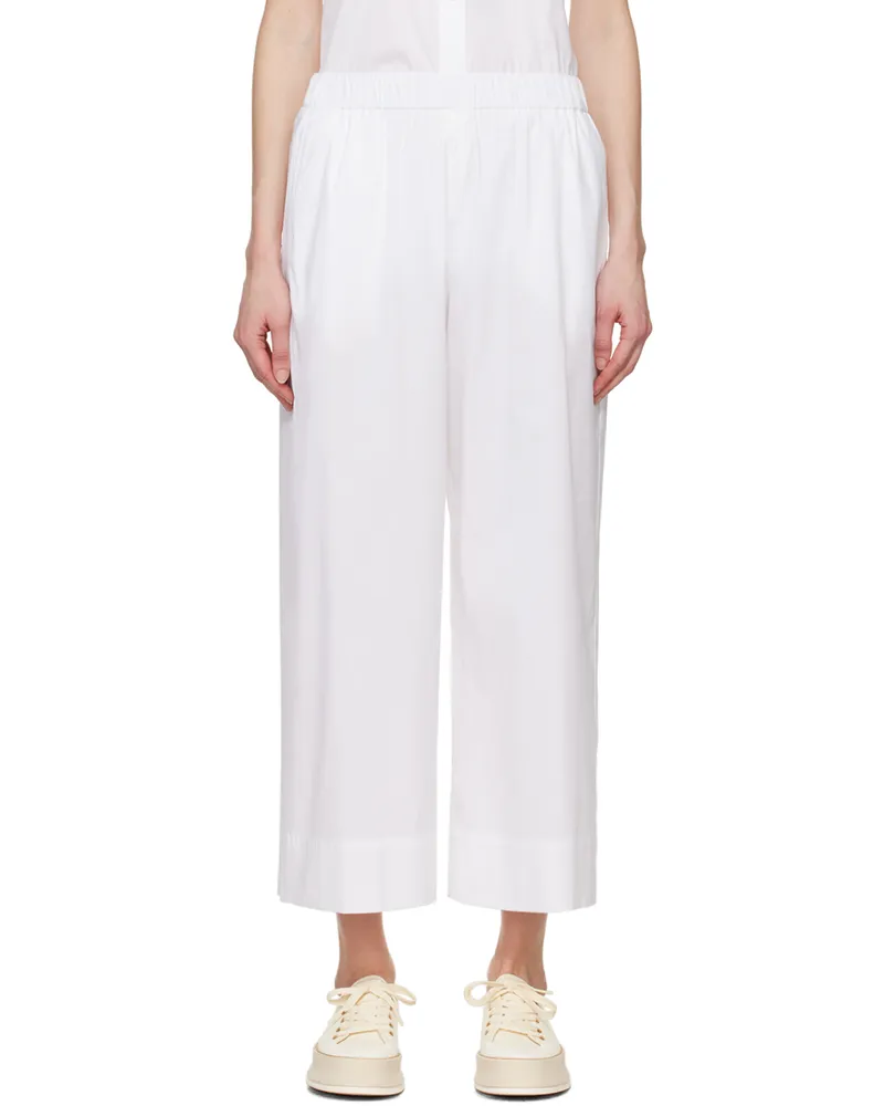 Max Mara White Esperia Trousers 7