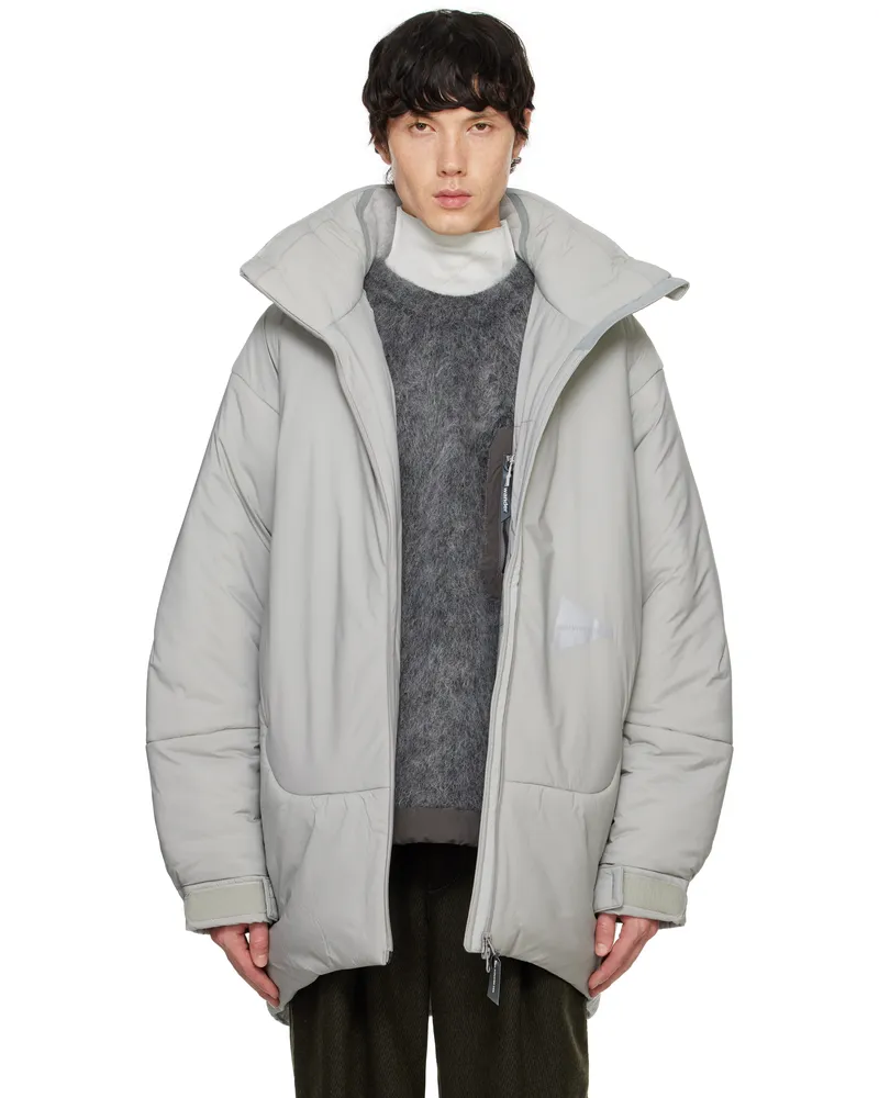 and wander Gray Top Fleece Coat Gray020