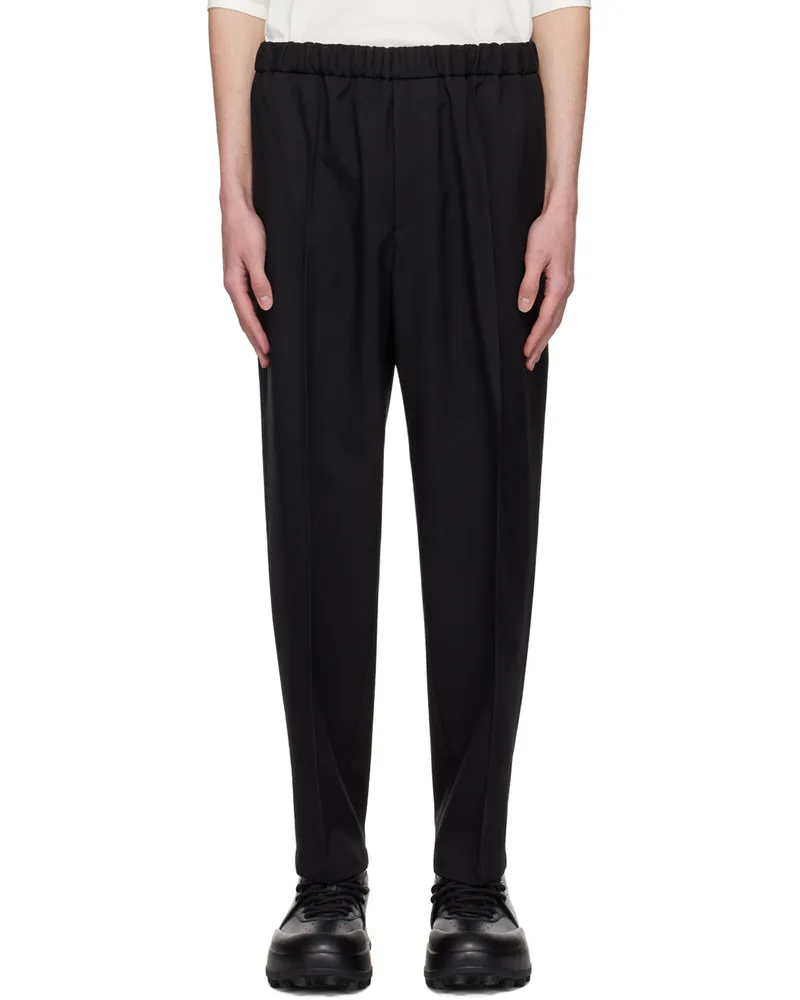 Jil Sander Black Tapered Trousers 001