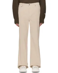 RECTO Beige Cotton Trousers Light