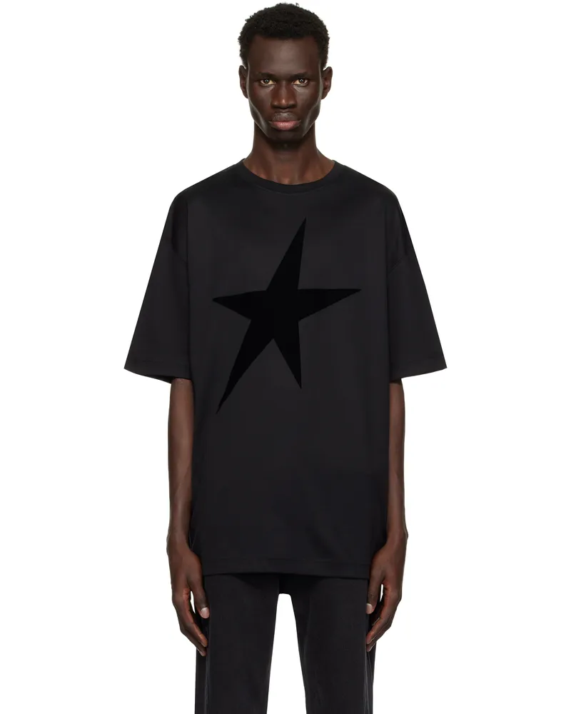 Thierry Mugler Black Velvet Star T-shirt 1999