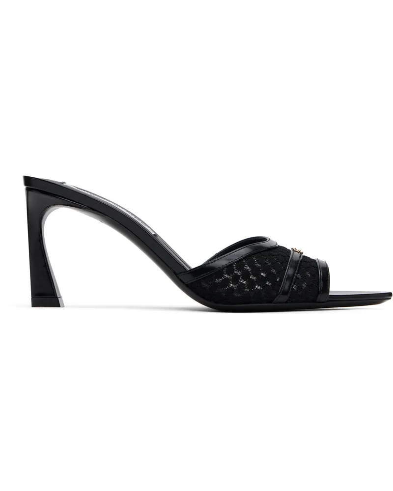 Victoria Beckham Black B Buckle Heeled Sandals 21090-001-black