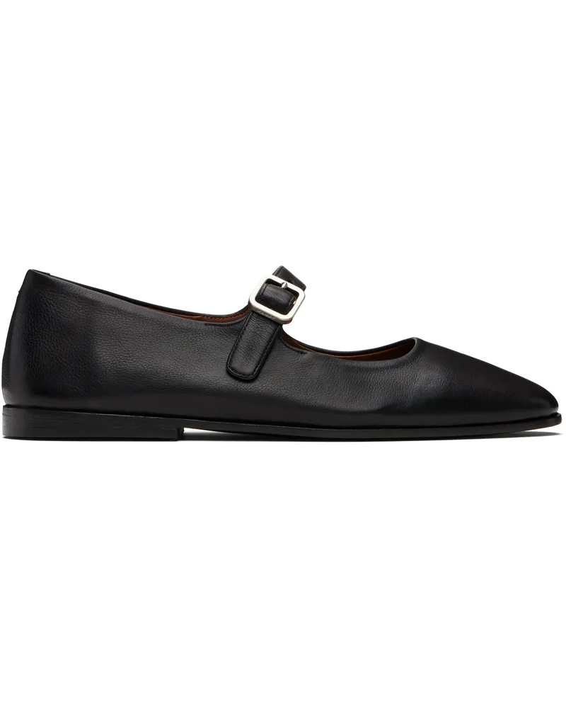 Marsèll Black Scivolo Leather Ballerina Flats 666