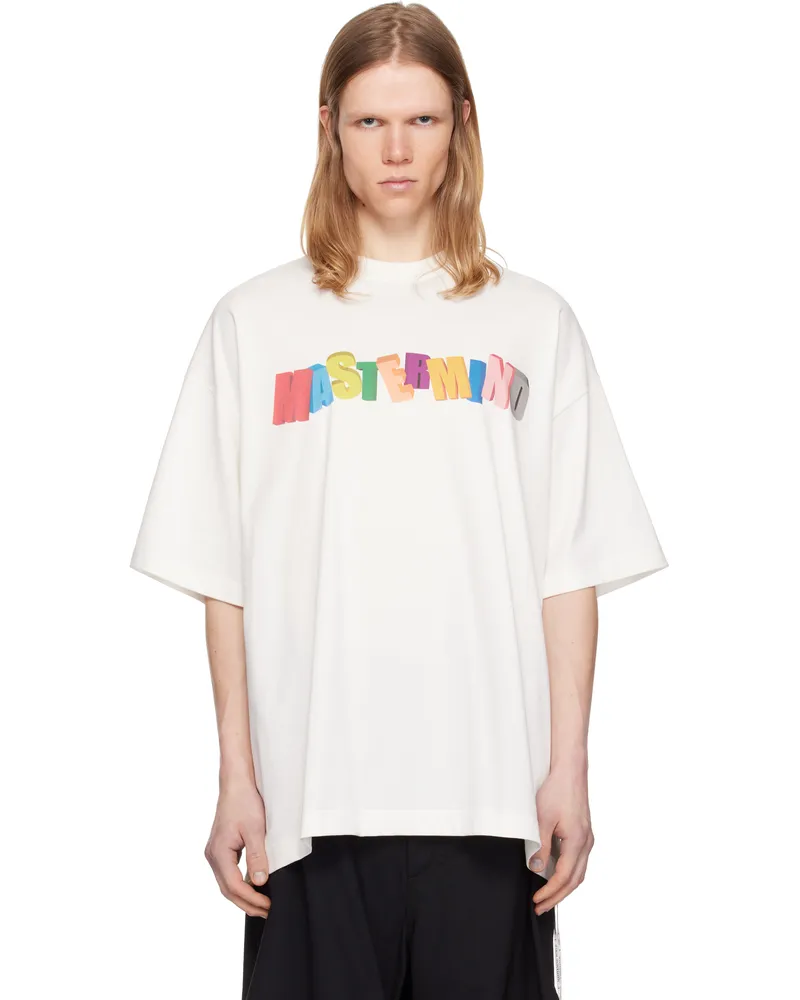 Mastermind World White Oversized Multicolor Logo T-shirt White