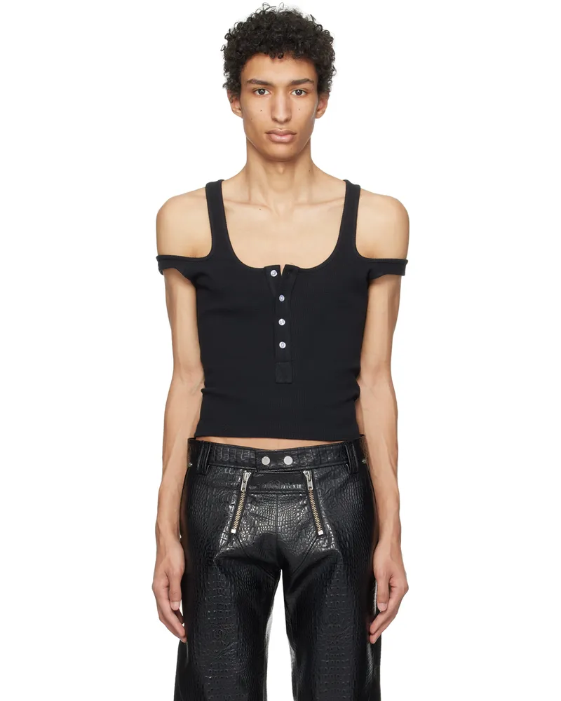 K.NGSLEY Black 2-Way Tank Top 38no