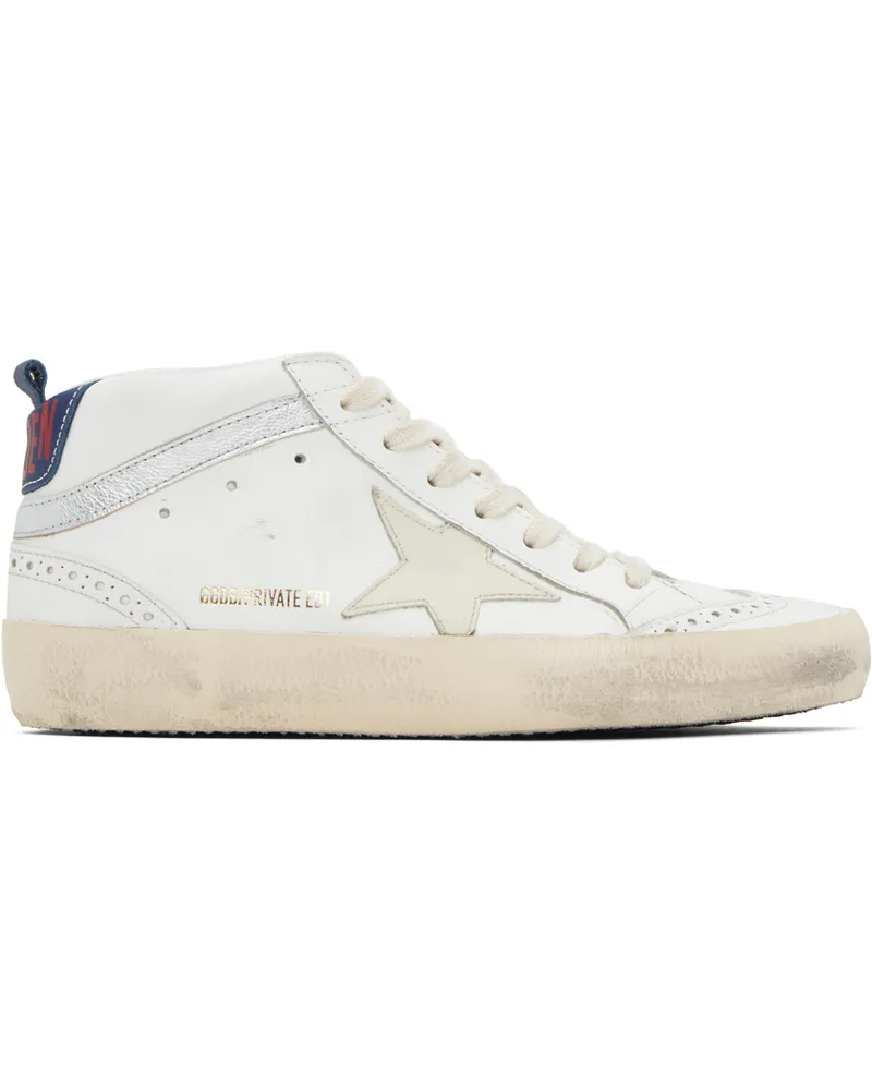 Golden Goose SSENSE Exclusive Off-White Mid Star Sneakers White