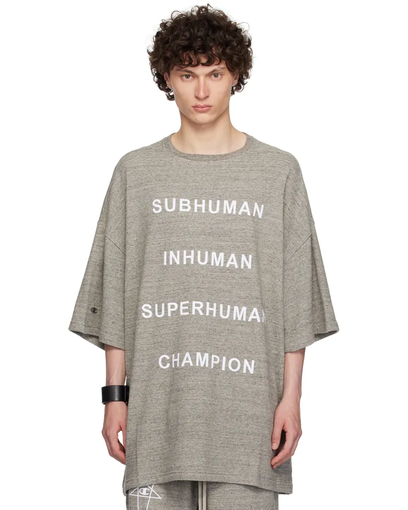 Rick Owens Gray Champion Edition Tommy T-shirt 178