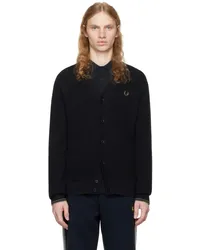 Fred Perry Black Waffle Stitch Cardigan 102