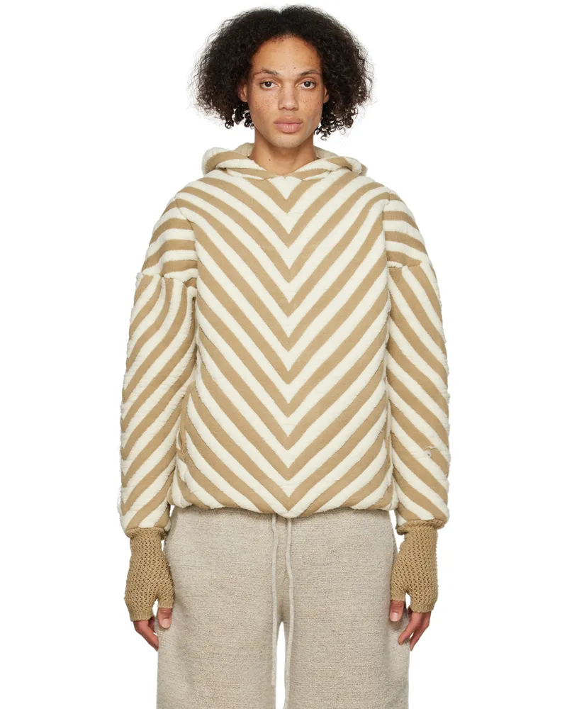 Isa Boulder SSENSE Exclusive Tan & Off-White Arrow Hoodie Cloud