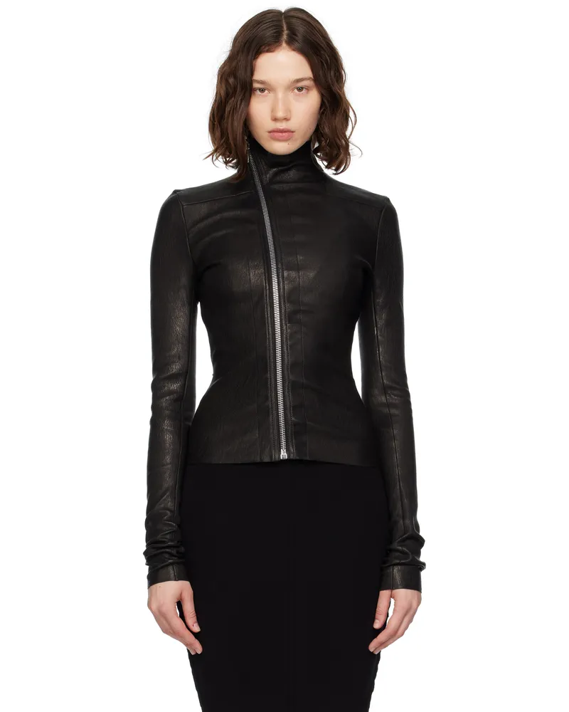 Rick Owens Black Concordians Gary Leather Jacket 09