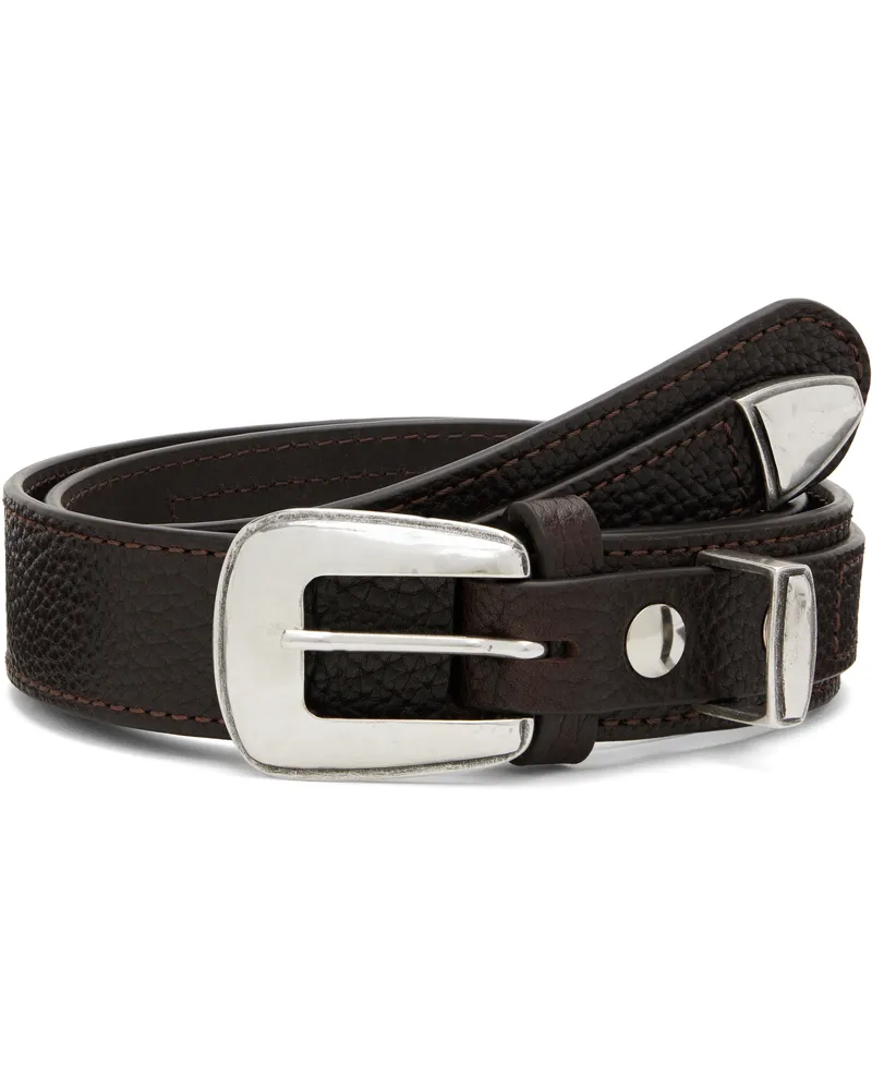 Christophe Lemaire Brown Minimal Western Belt Br449
