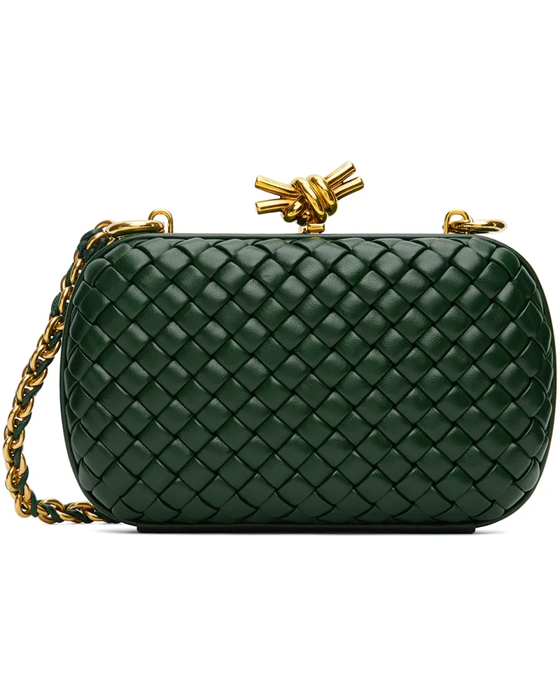 Bottega Veneta Green Knot Clutch Emerald