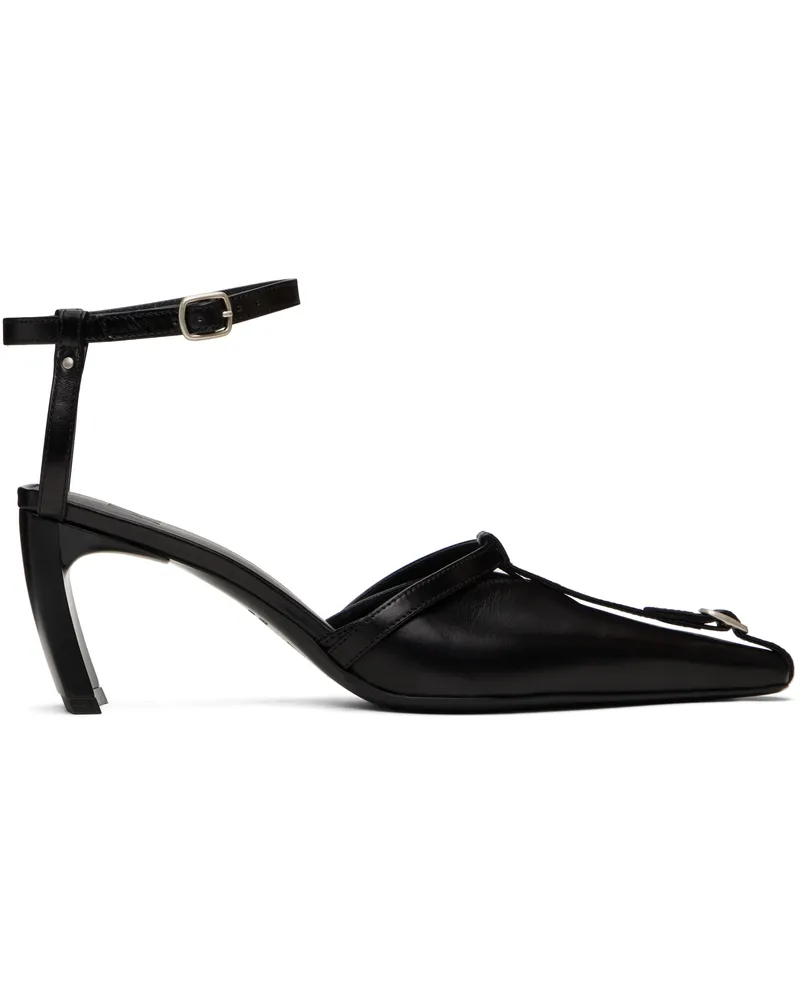 Charlotte Knowles Black Serpent Mules Black