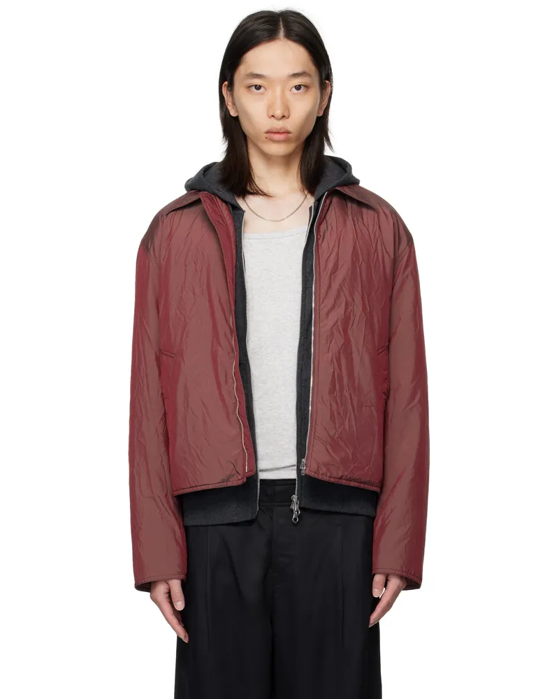 Our Legacy Burgundy Slight Jacket Shining