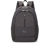 Gray Quilted Backpack
