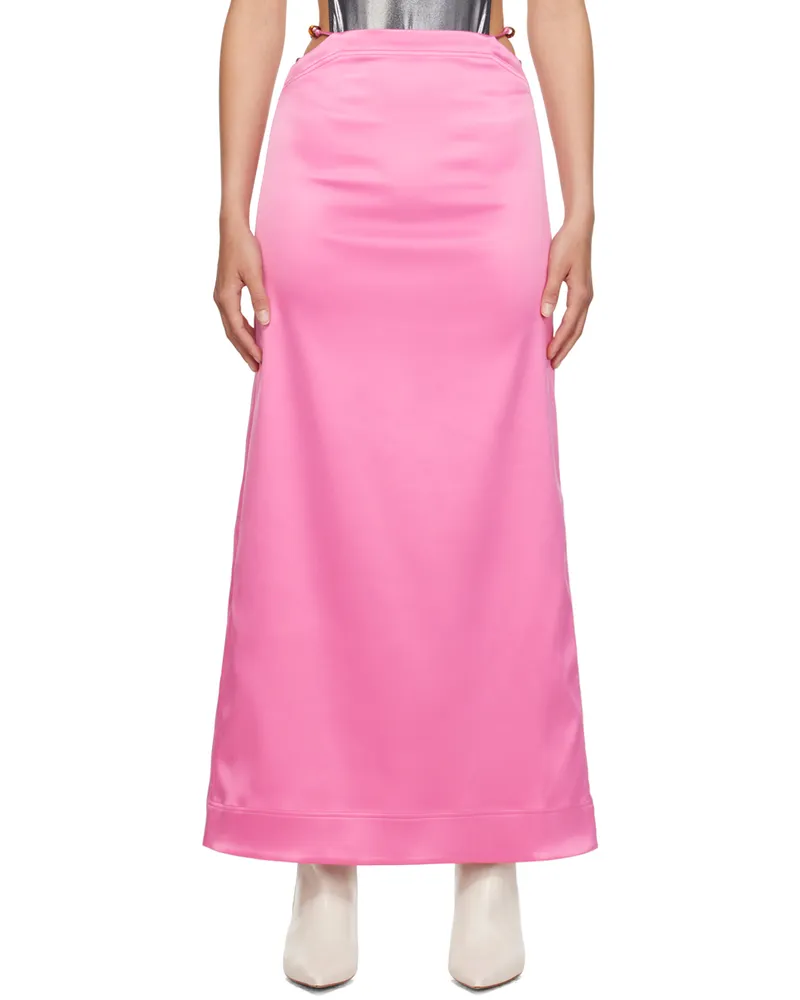 Ganni Pink Cutout Maxi Skirt 892