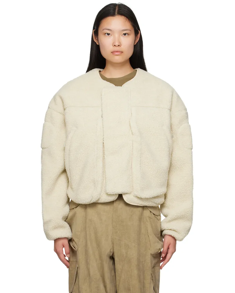 Entire Studios Off-White Fluffy Jacket Dune