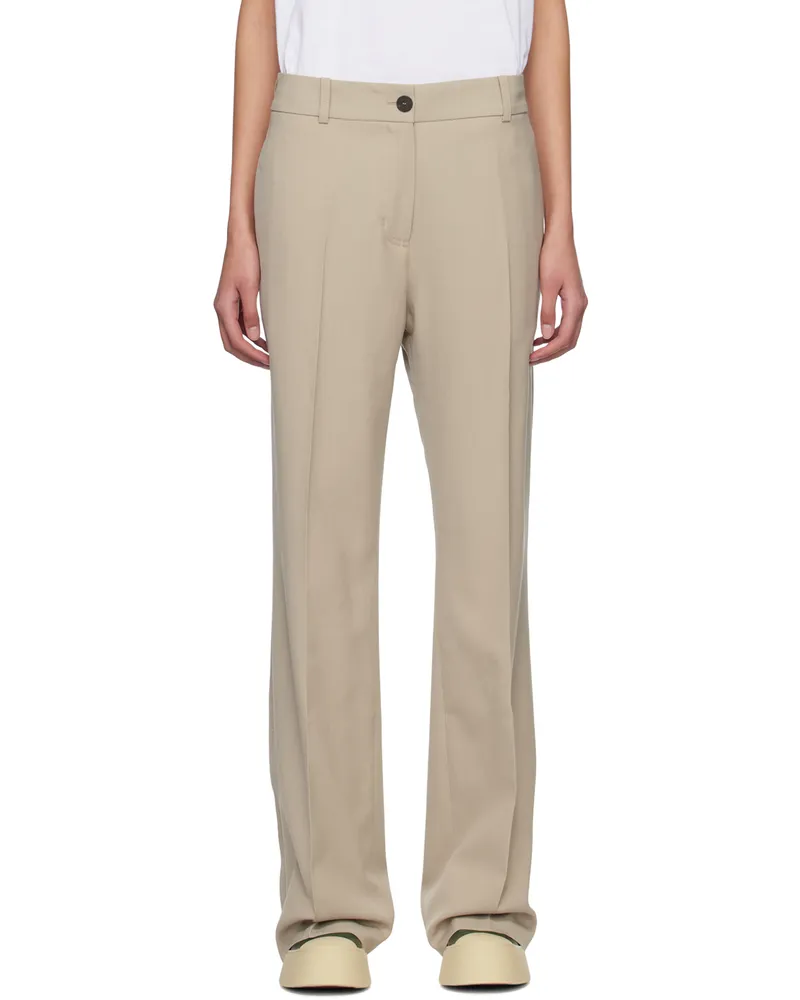 Studio Nicholson Beige Rie Trousers Corn