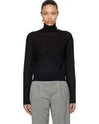 Helmut Lang Black Vented Turtleneck Black