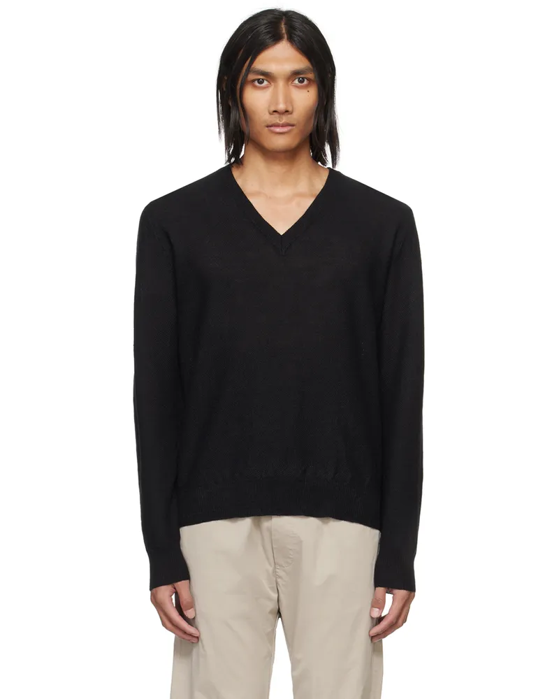 BARENA Black V-Neck Sweater 590