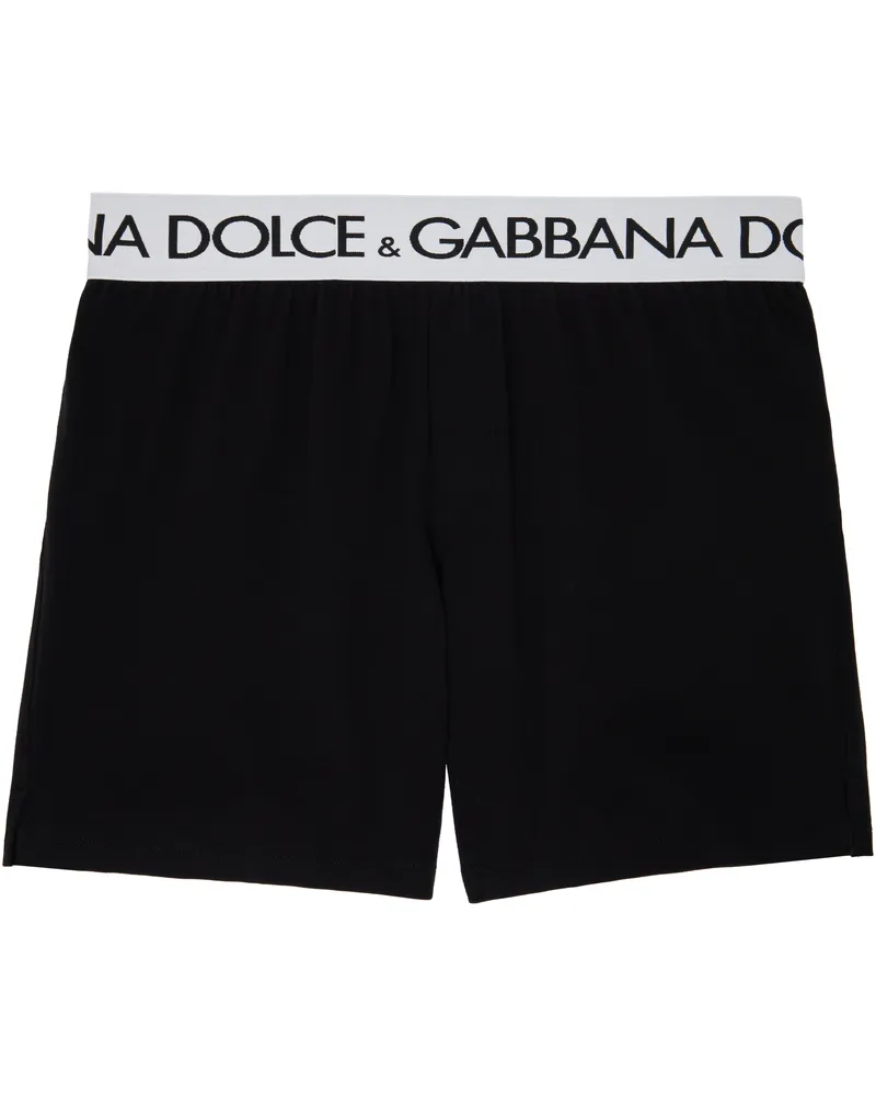 Dolce & Gabbana Black Two-Way-Stretch Long-Leg Boxers Nero