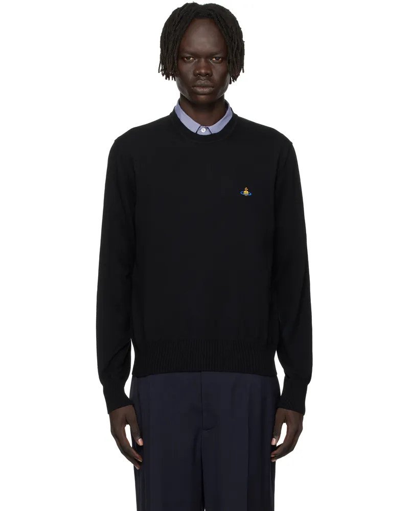 Vivienne Westwood Black Alex Round Neck Sweater Aw25-black