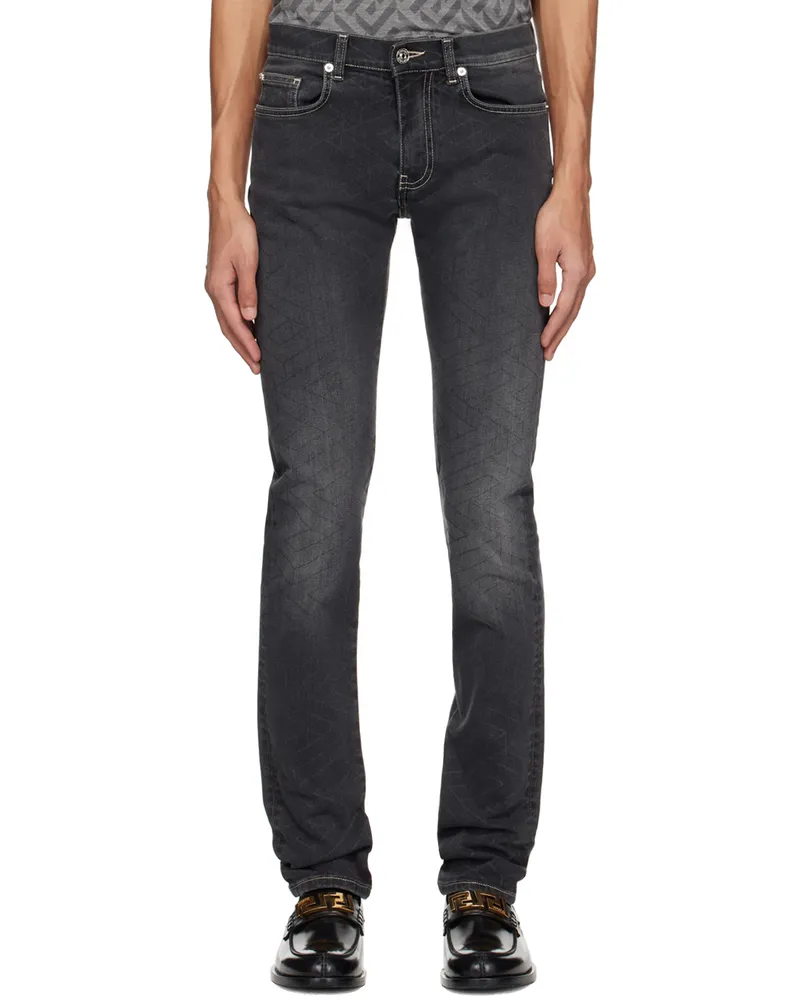 Versace Gray 'La Greca' Jeans 1d510