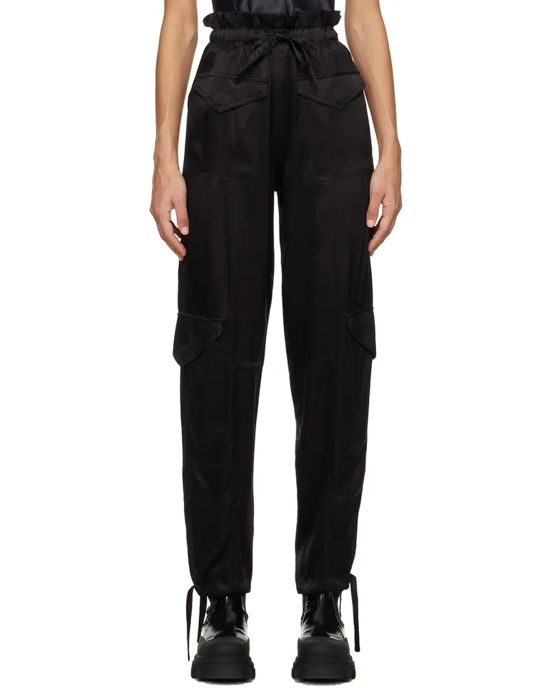 Ganni Black Relaxed Fit Trousers 099