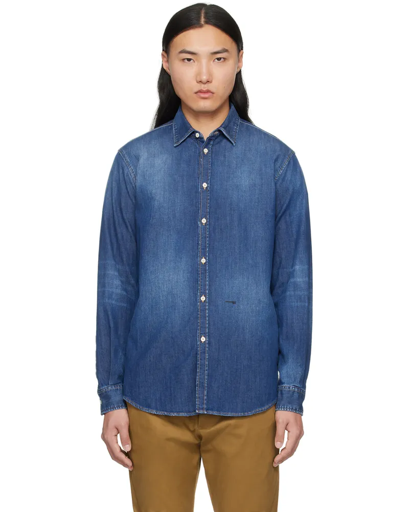 Dsquared2 Navy Relax Dan Denim Shirt 470