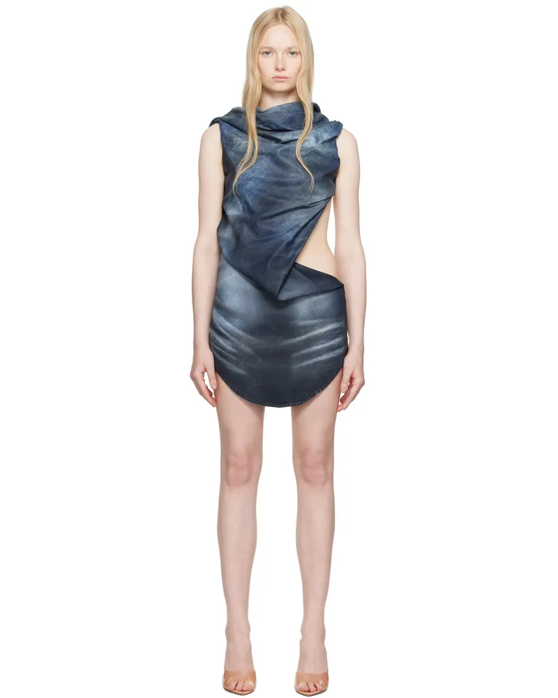 Diesel Navy De-Brey-Fsg Denim Minidress 9xx