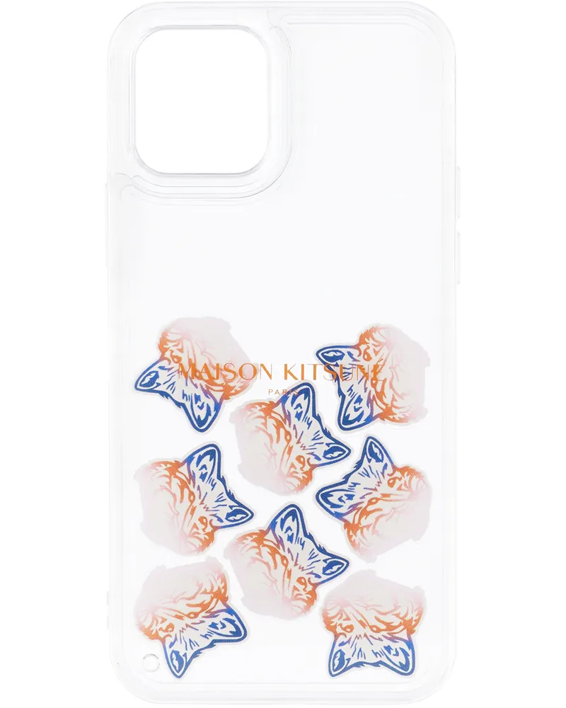 Kitsuné Big Fox Head Aqua iPhone 12/12 Pro Case Transparent