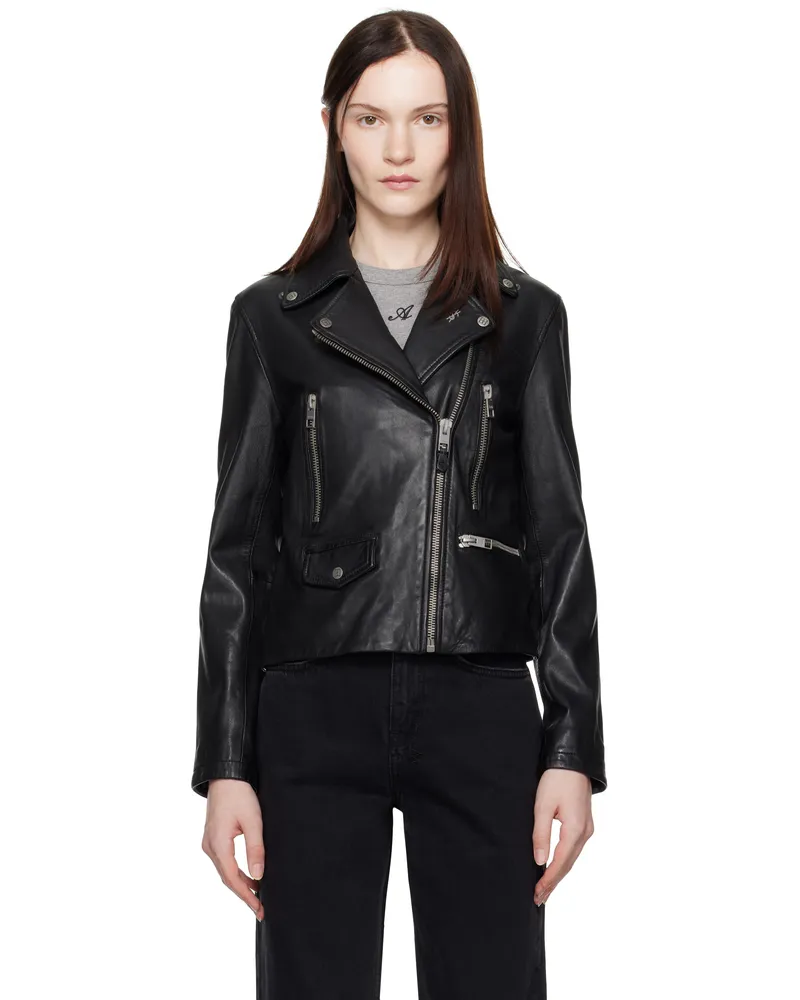ksubi Black Amplify Leather Jacket Black