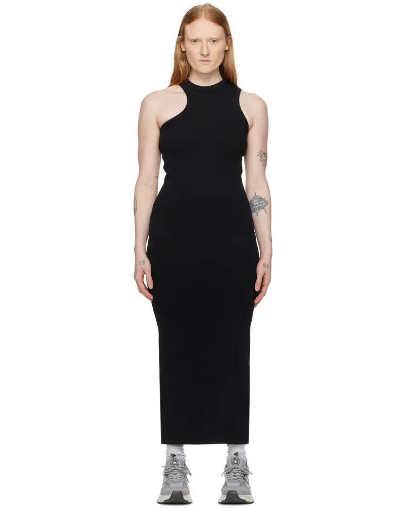 Axel Arigato Black Scoop Asymmetric Maxi Dress Black