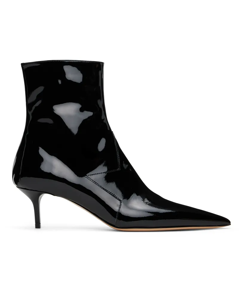 COPERNI Black Patent Star Cut-Out Low Boots Black