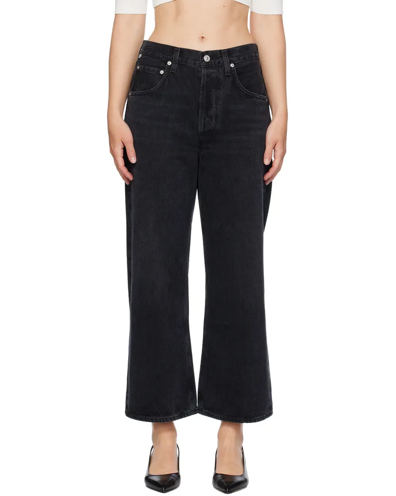 Citizens of humanity Black Gaucho Vintage Wide Leg Jeans Stonington