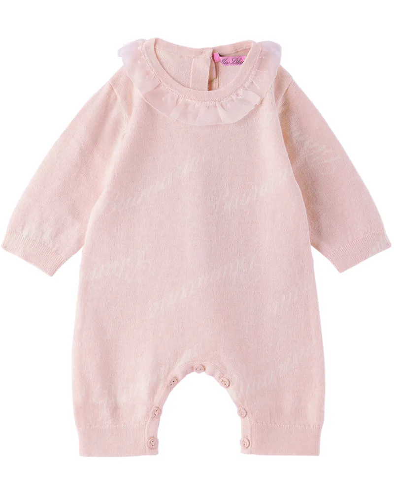 Blumarine Baby Pink Ruffled Jumpsuit Pink