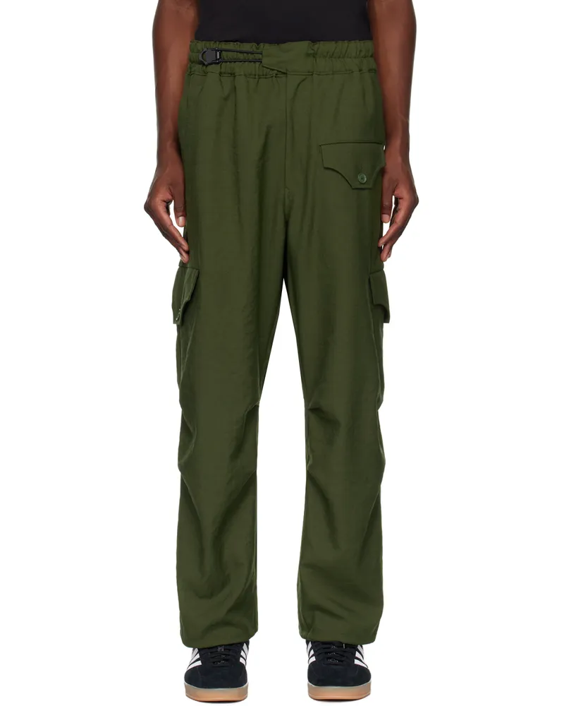 Y-3 Green Sport Uniform Straight Leg Cargo Pants