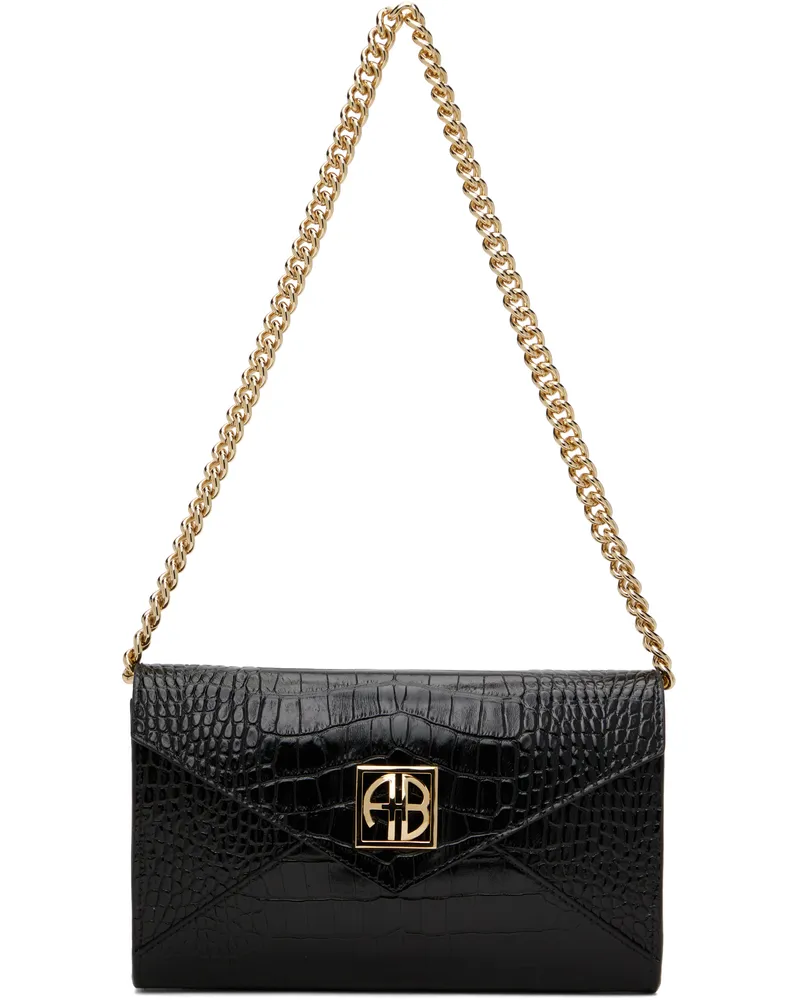 Anine Bing Black Small Elly Clutch Bag Black